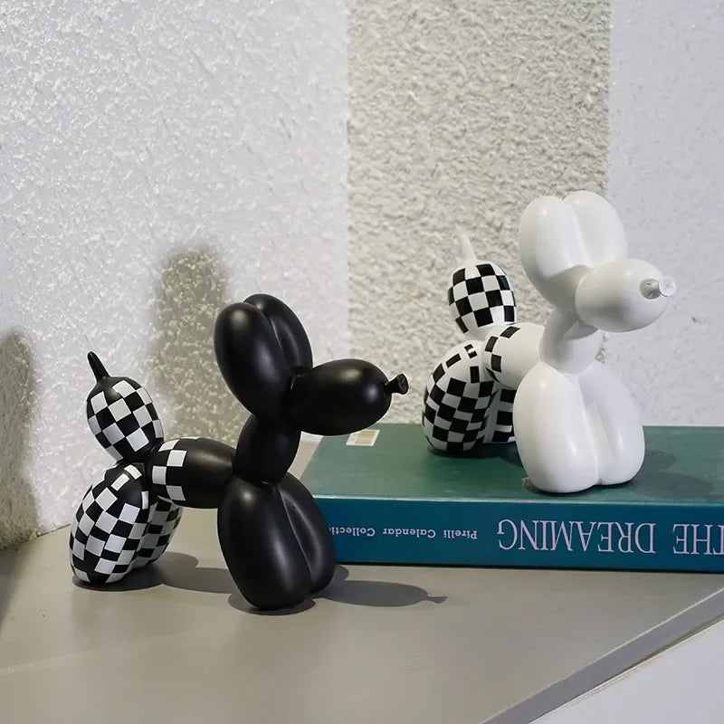 Checkerboard Balloon Dogs