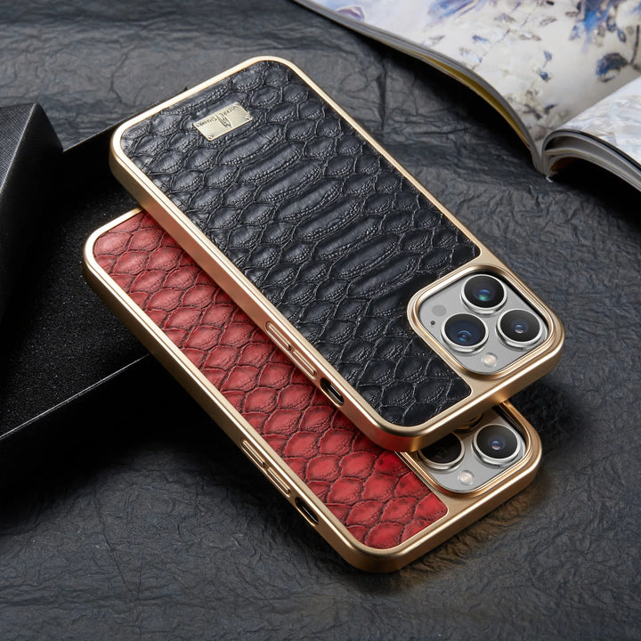 Snakeskin Leather iPhone Case