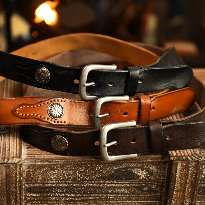 Frontier Cowhide Belt