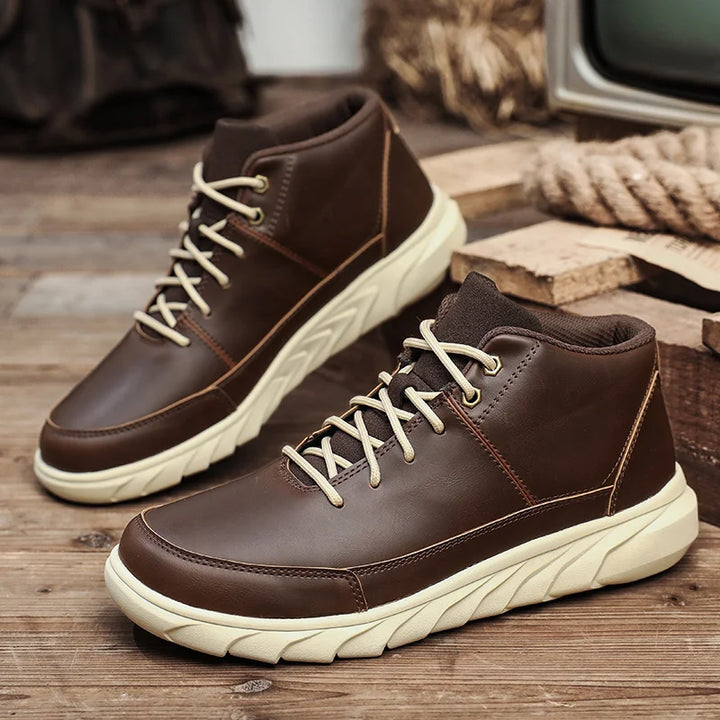 Expedition High-Top Leather Sneakers