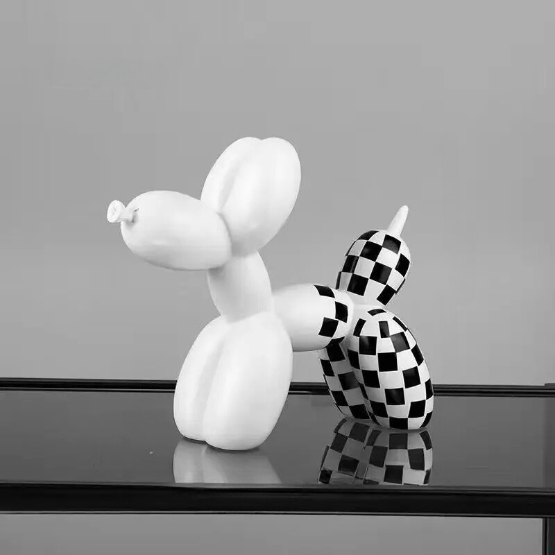 Checkerboard Balloon Dogs